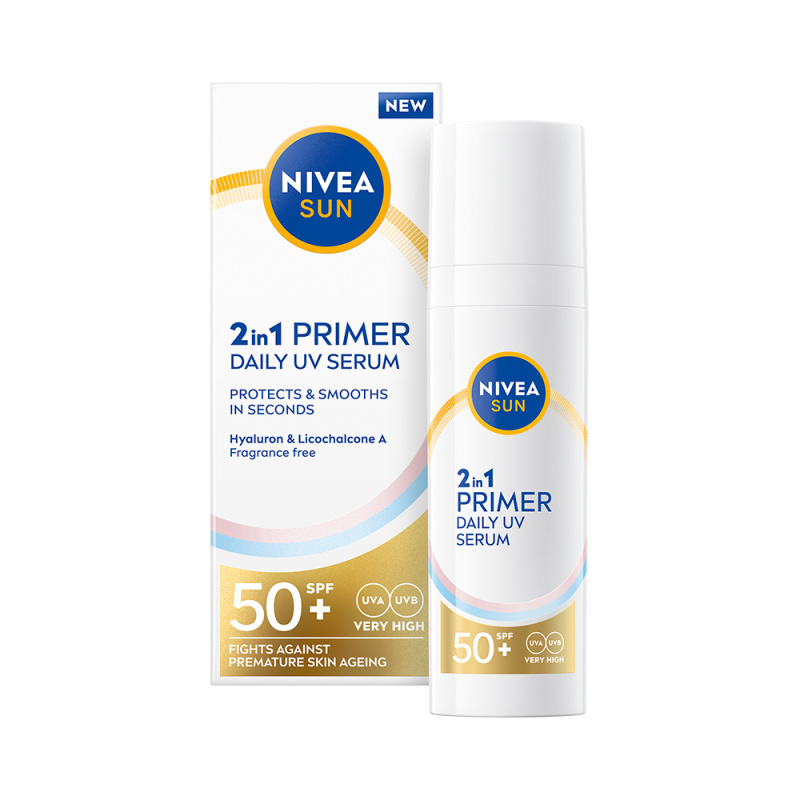 NIVEA SUN Daily UV Serum podkladová báze 2 v 1 SPF 50+ 30 ml