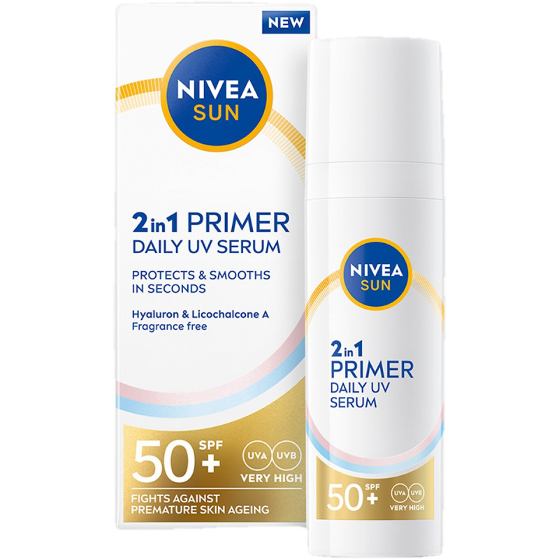 NIVEA SUN Daily UV Serum podkladová báze 2 v 1 SPF 50+ 30 ml