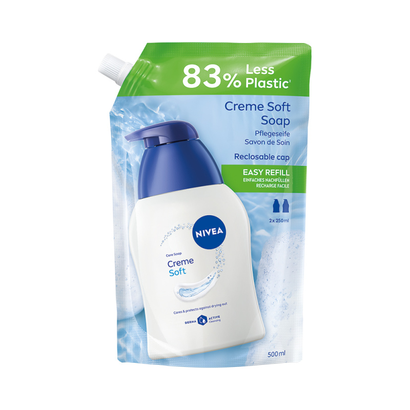 NIVEA Creme Soft Krémové tekuté mýdlo náplň 500 ml