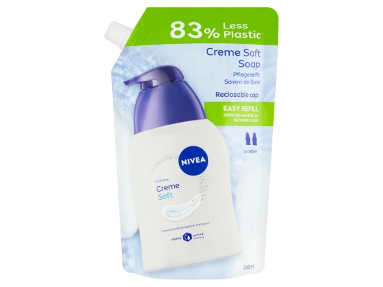 NIVEA Creme Soft Krémové tekuté mýdlo náplň 500 ml