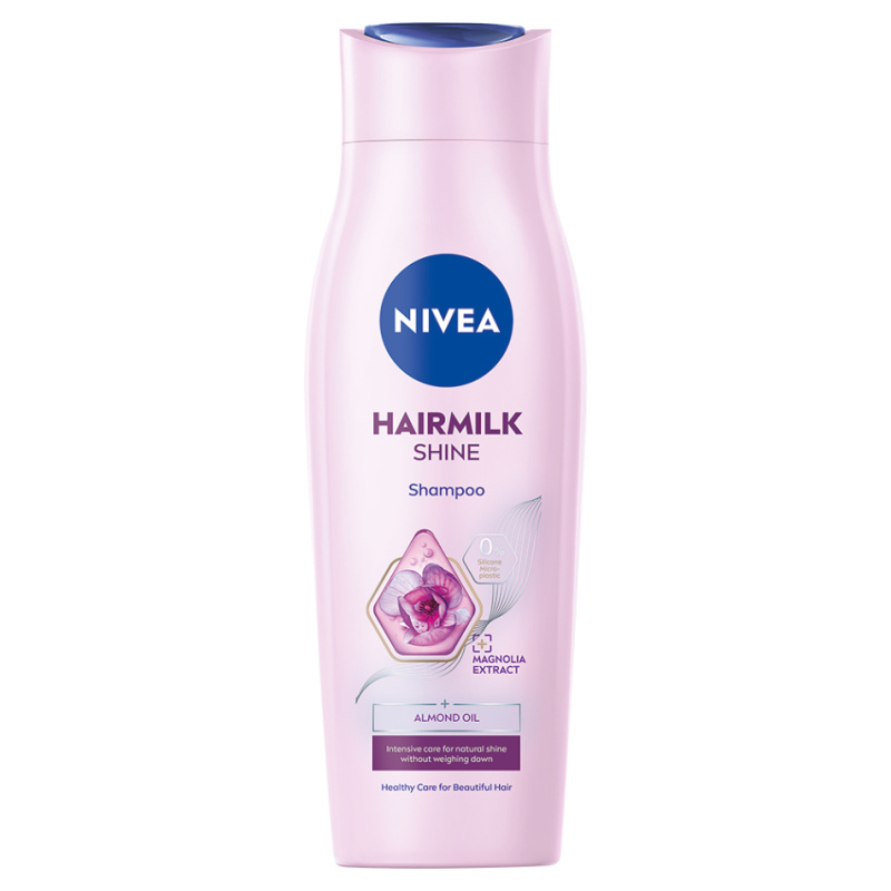 NIVEA Hairmilk Shine pečující šampon 250 ml