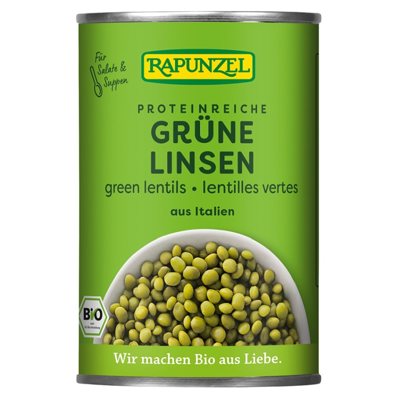 RAPUNZEL Zelená čočka sterilovaná BIO 400 g