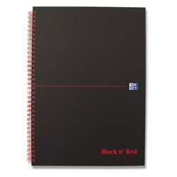 Oxford Black n' Red - kroužkový blok - A4, 70 l., linkovaný
