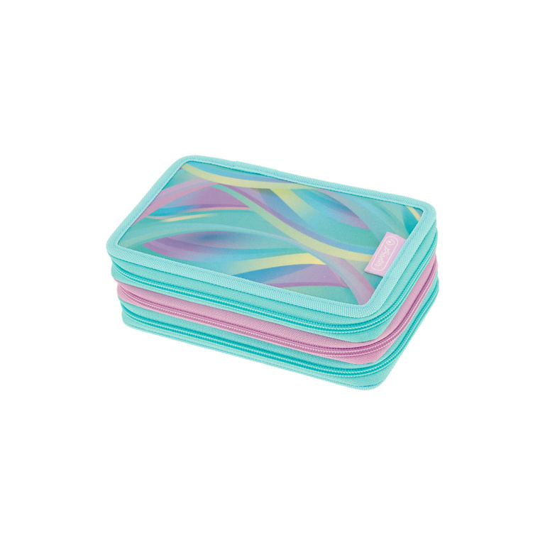 Školní penál Herlitz- Minty Love - 3-patrový, vybavený