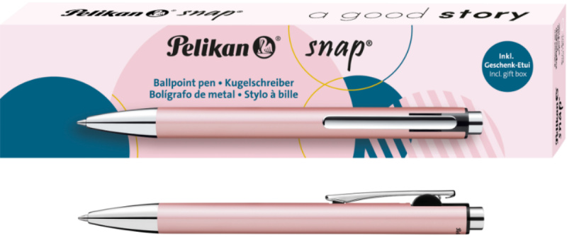 Pelikan - Pero kuličkové K10 růžové Snap Metalic