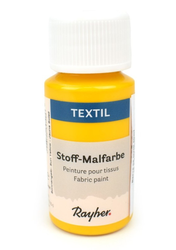 Barva na textil Rayher nezažehlovací, žlutá, 50 ml Ing.Eva Klejnová
