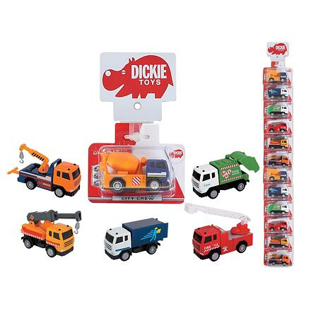 Dickie Auto kovové City Crew, 6 druhů