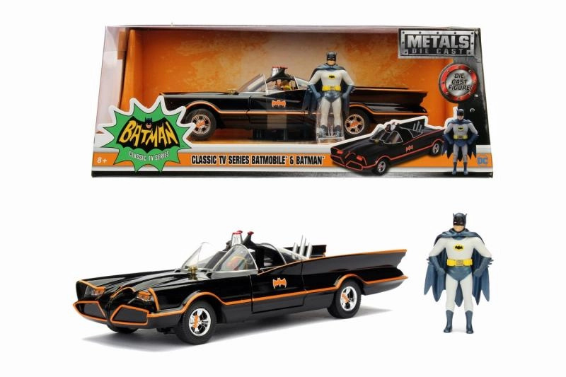 Jada Toys | Batman Diecast Model 1966 Batmobile Classic TV Series s figurkou Batmana 1: 24