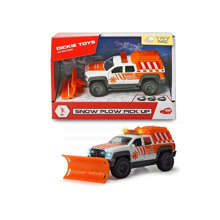 Dickie Kovové auto Pick Up se sněžným pluhem 17 cm