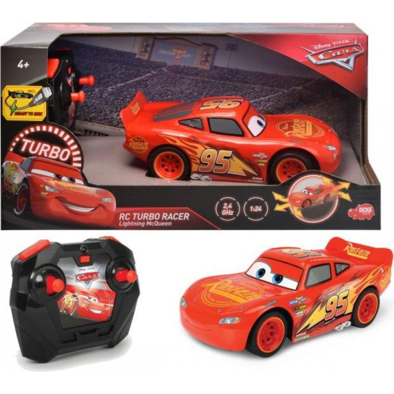 RC Cars 3 Blesk McQueen Turbo Racer 1:24 17cm