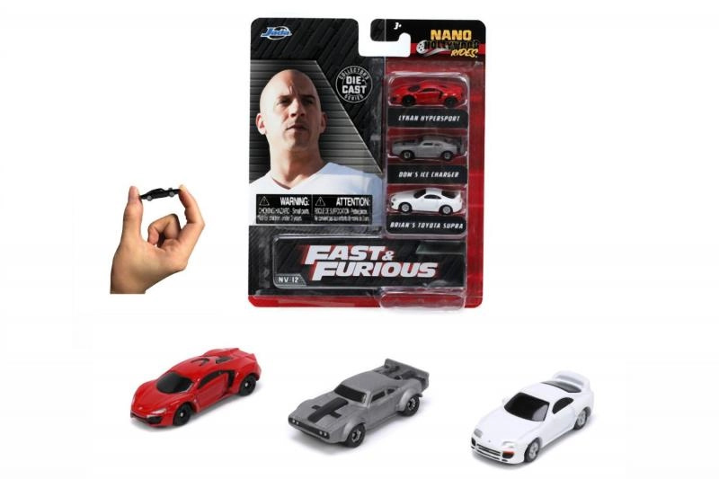 Jada Rychle a zběsile set 3 aut Nano Cars 1,65" Wave 4