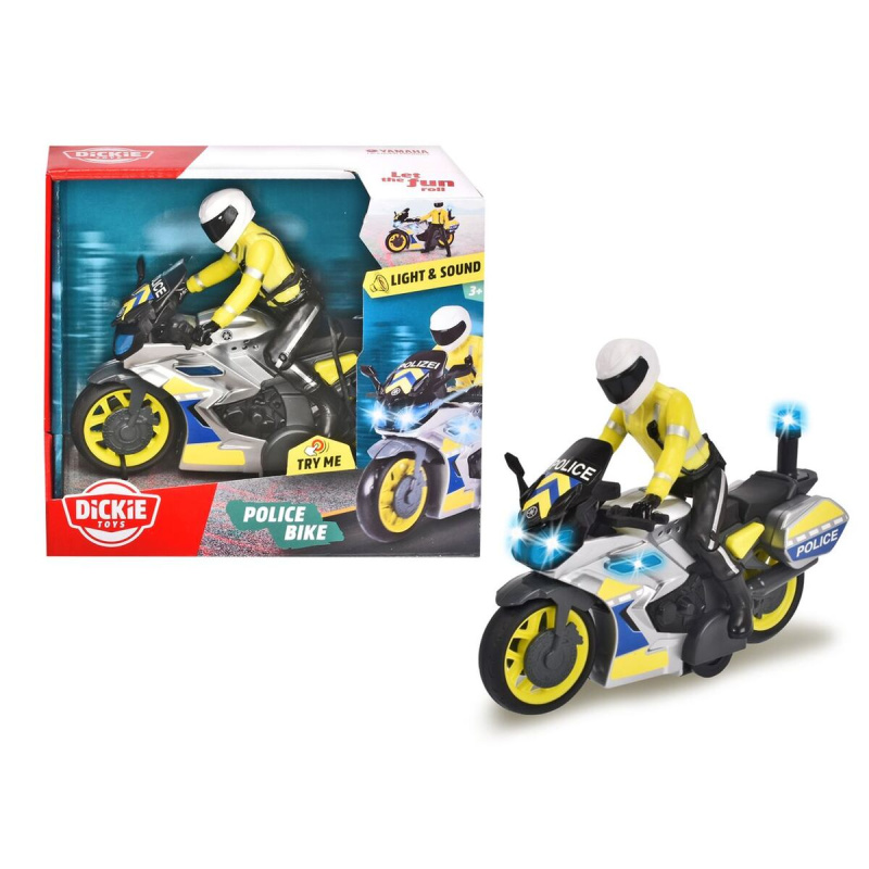 Policejní motocykl 17 cm s jezdcem