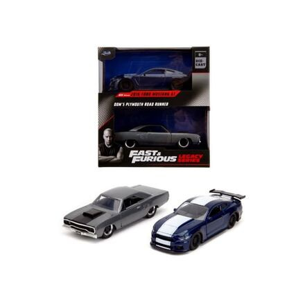 Jada Autíčka Ford Mustang a Plymouth Road Runner Fast & Furious Twin Pack kovová délka 12 cm 1:32