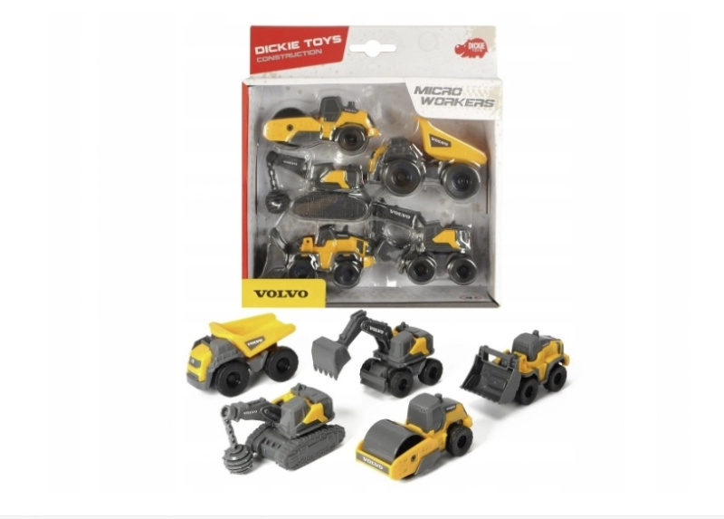 Stavební set DICKIE Construction – mix 5 malých vozidel VOLVO