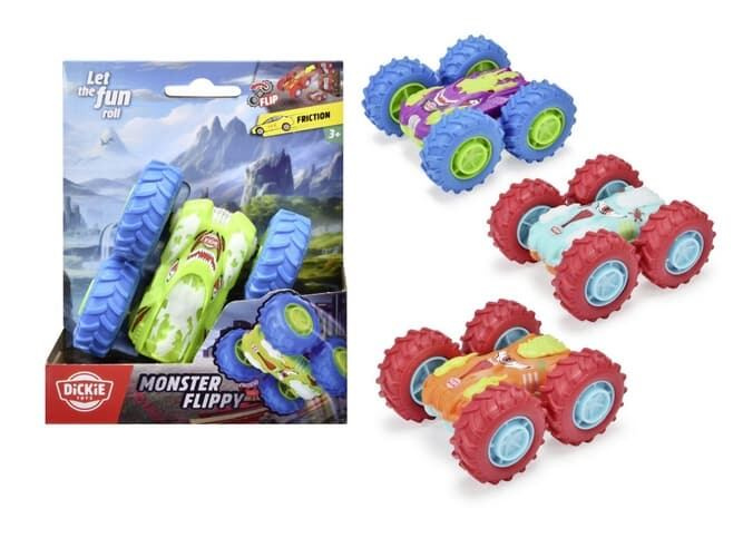 Auto monster flippy na setrvačník, 10 cm, 4 barvy/druhy
