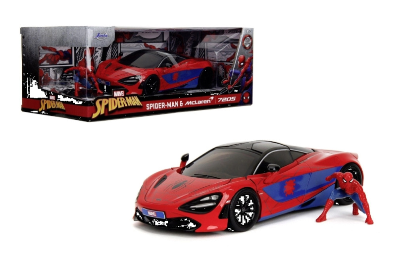 Jada Toys model McLaren 720S Spider-Man 1:24 die-cast s figurkou