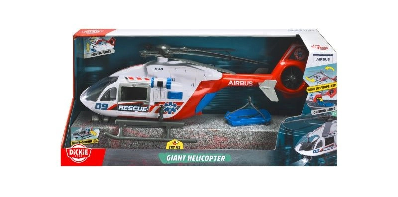 Dickie Toys záchranářský vrtulník AIRBUS se světly a zvuky 54 cm