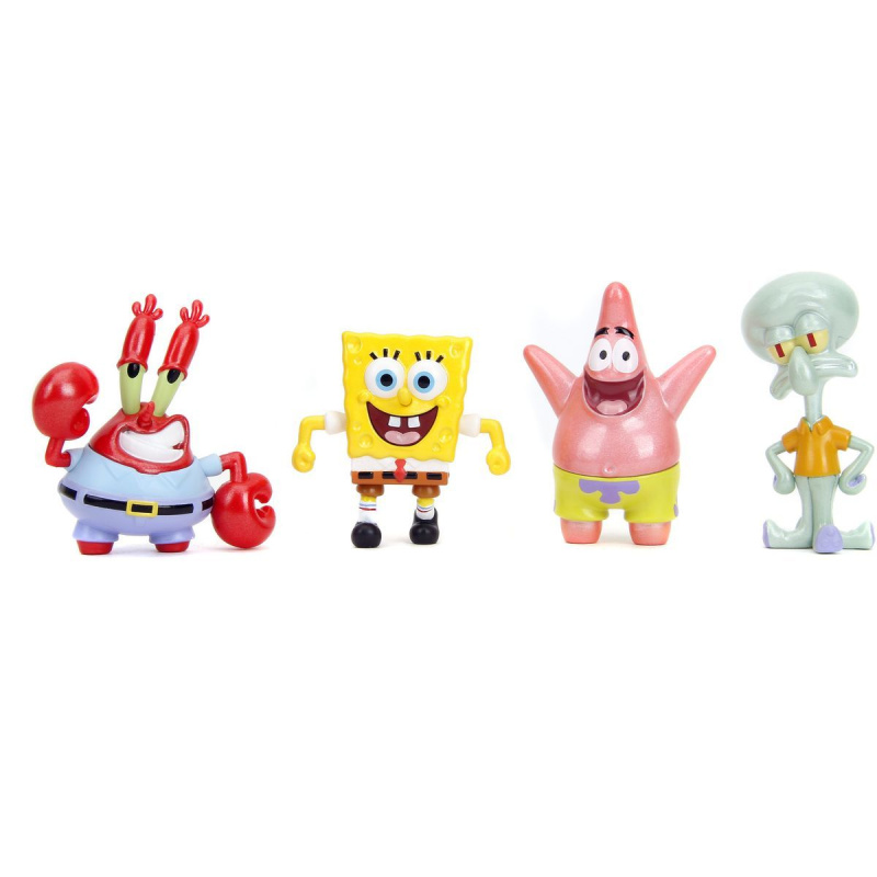 Kovové sběratelské figurky SPONGEBOB SQUAREPANTS – 4 druhy (SpongeBob, Patrick, Squidward, Mr. Krabs) 6,5 cm