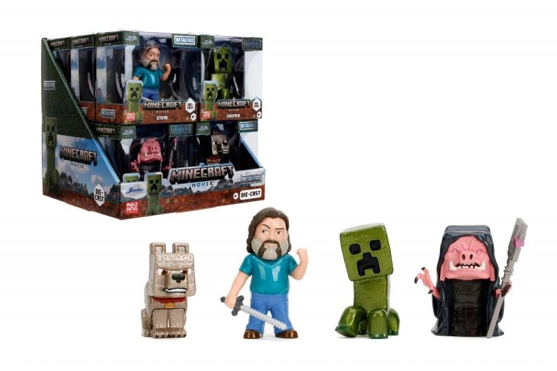 Minecraft Movie kovové sběratelské figurky 6,5 cm – 4 druhy