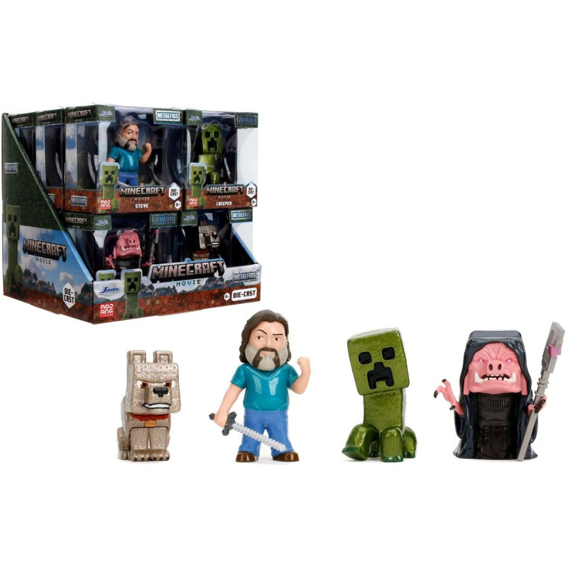 Minecraft Movie kovové sběratelské figurky 6,5 cm – 4 druhy
