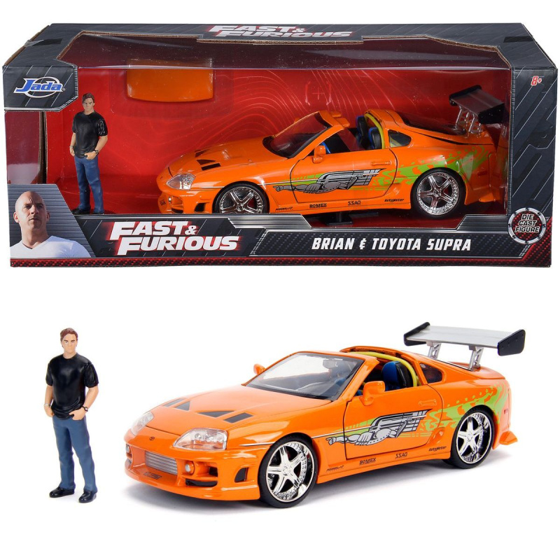Jada Rychle a zběsile auto 1995 Toyota Supra 1:24 + figurka Brian O’Conner