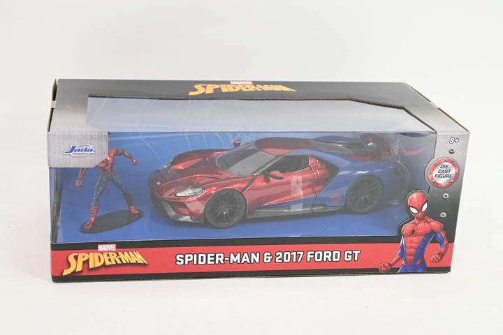 Jada Toys Marvel Spider-Man – model auta Ford GT 2017 1:24 s figurkou - 1 kus