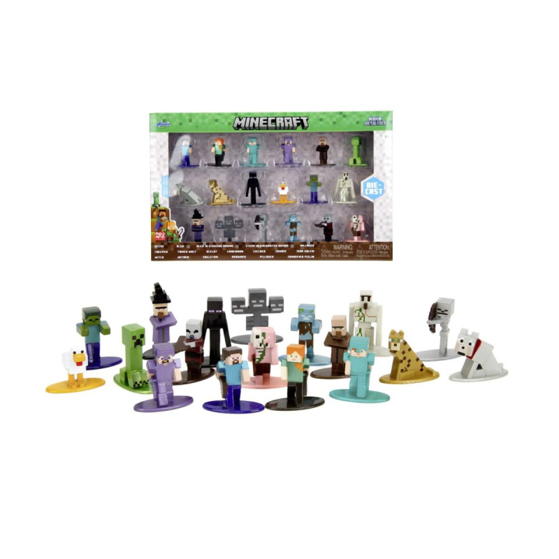 Kovové figurky Jada Toys Minecraft – sada 18 ks