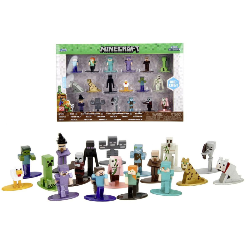 Kovové figurky Jada Toys Minecraft – sada 18 ks