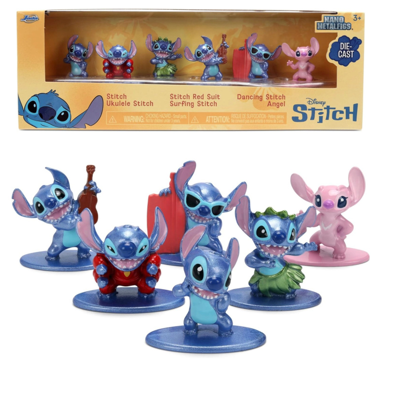 Jada Stitch Kovové sběratelské nanofigurky 1,65" sada 6 ks
