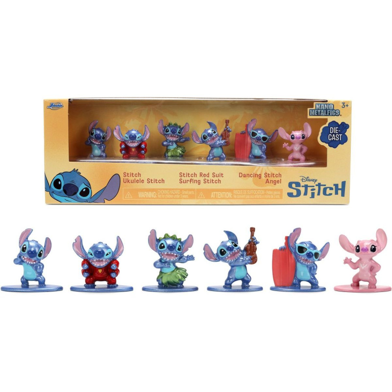 Jada Stitch Kovové sběratelské nanofigurky 1,65" sada 6 ks