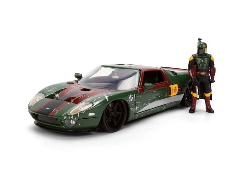 Jada Star Wars Ford GT 2005 v měřítku 1:24 s figurkou Boba Fetta