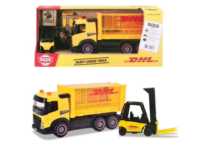 DHL Nákladní auto Volvo FM s vysokozdvižným vozíkem