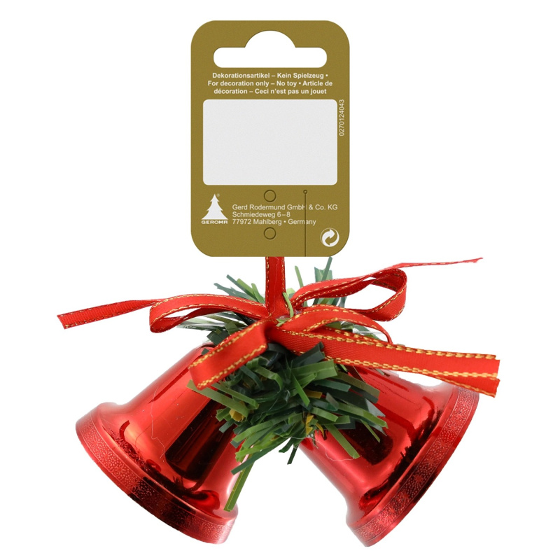 Závěsný zvonek plastový s dekorem a mašlí