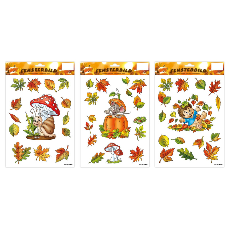Gerd Rodermund Podzimní dekorace okenní fólie různé motivy 21 x 32 cm, 1 ks