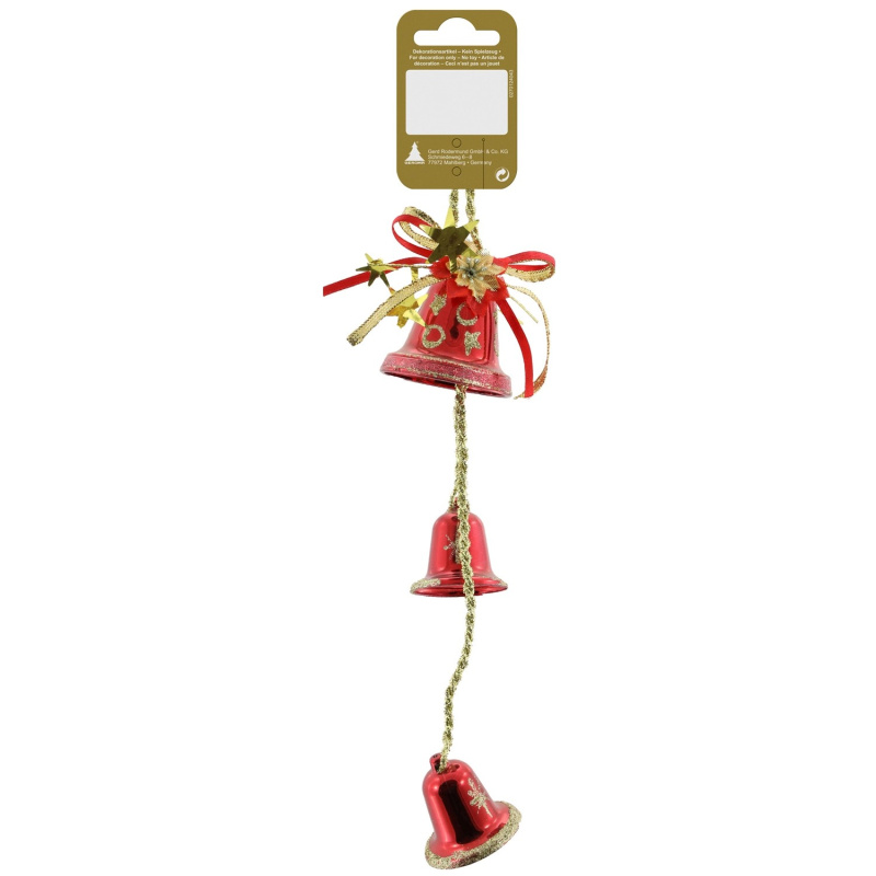 Závěsný zvonek plastový s mašlí, 21 cm