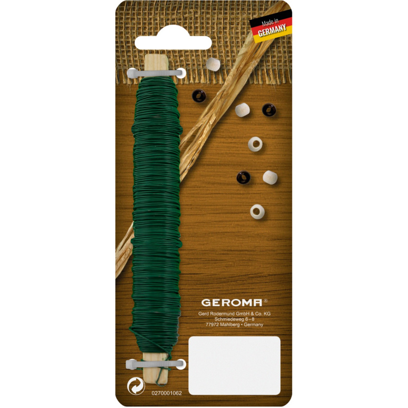 GEROMA Navíjecí drát, zelený, pr. 0,65 cm, 100 g