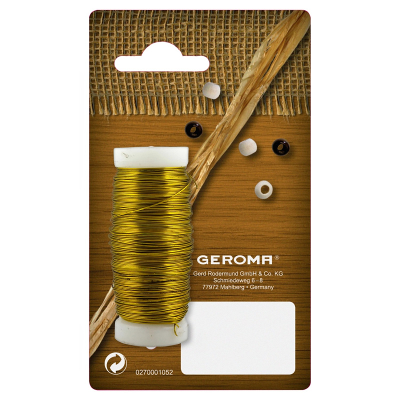 Vázací drát, zlatý, pr. 0,35 mm, 50 g