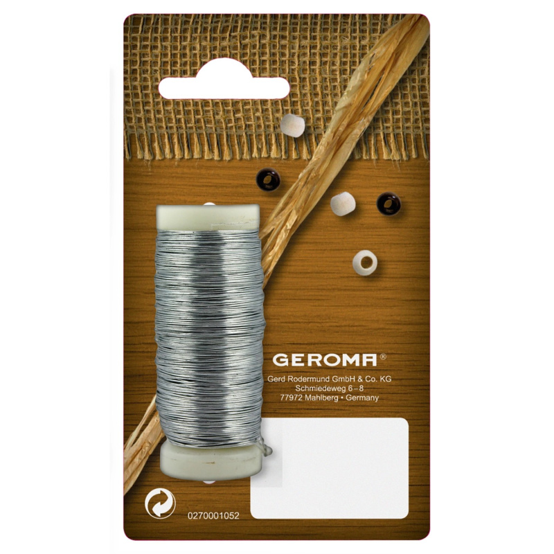 Vázací drát, stříbrný, pr. 0,35 mm, 50 g