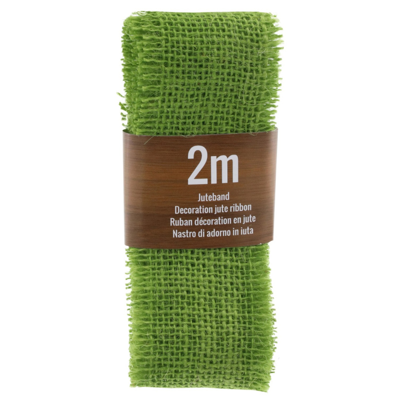 GEROMA Jutová mašle zelená 200 x 6,5 cm