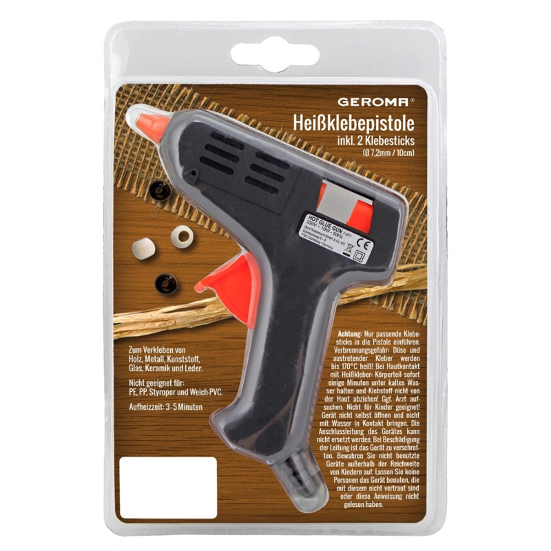 Geroma Tavná lepicí pistole 10 W vč. 2 tyčinek 7,2 mm/ 10 cm