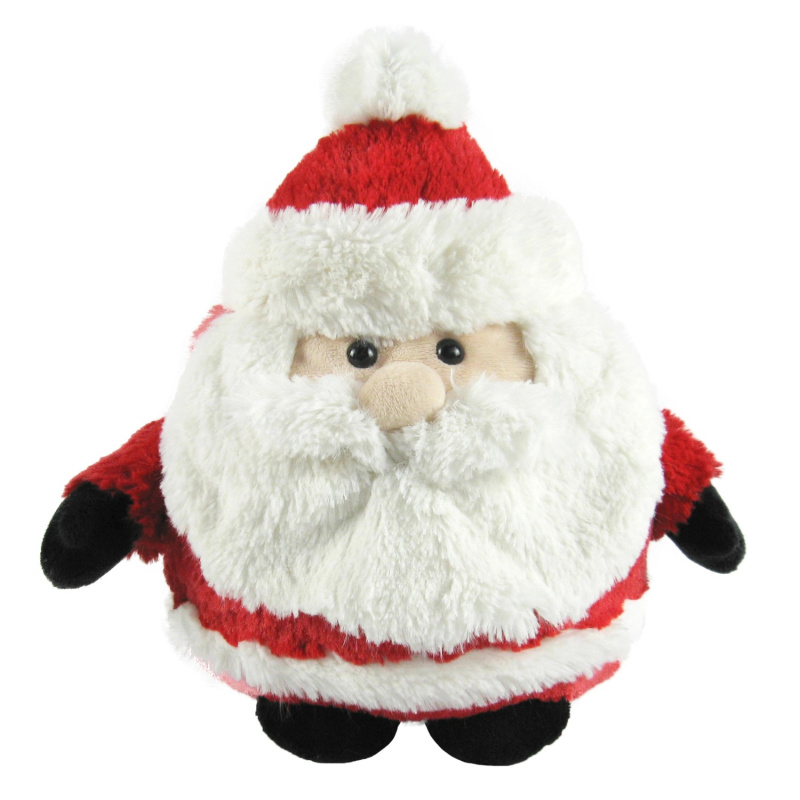 Vánoční dekorace plyšová hračka Santa Claus, červeno-bílá, 30 cm