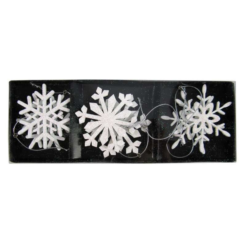 Krystaly k zavěšení, bílé, 7 cm, 6 ks