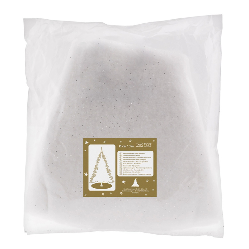 Podložka pod vánoční stromek plstěná, bílá, pr. 110 cm