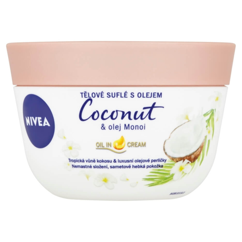 NIVEA Coconut & Monoi Oil tělové suflé 200 ml