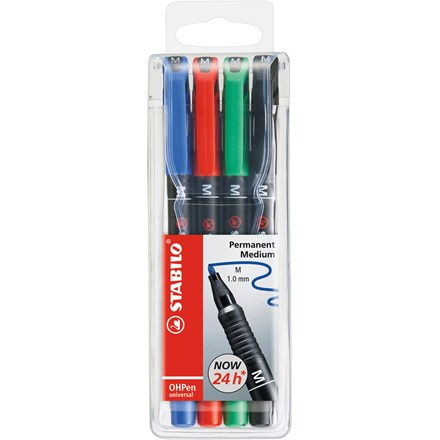 STABILO OHPen universal 843 Medium - permanentní popisovač - sada 4 barev