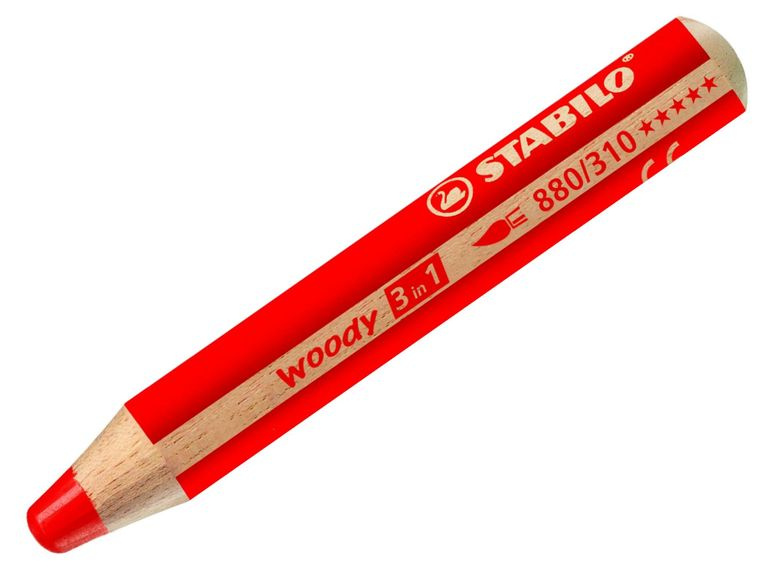 Pastelka Woody 3 in 1 červená Stabilo