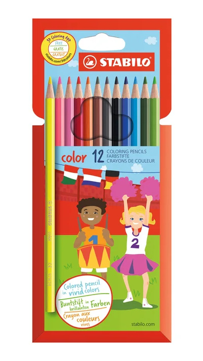 STABILO color 12 ks Sada v kartonovém obalu + neon barvy