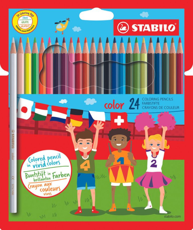 STABILO color Pastelky šestihranné - sada 24 barev