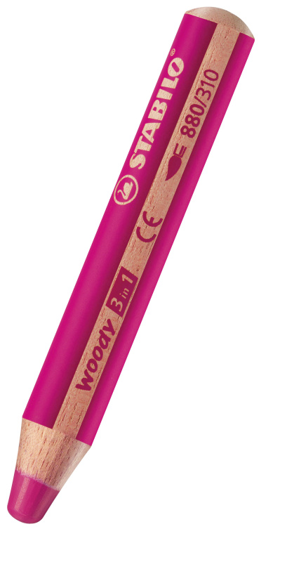 Pastelka Woody 3 in 1 růžová Stabilo