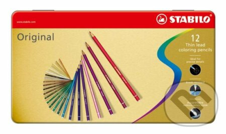 Prémiové pastelky STABILO Original ARTY+ (12 ks sada v plechu (12 různých barev))
